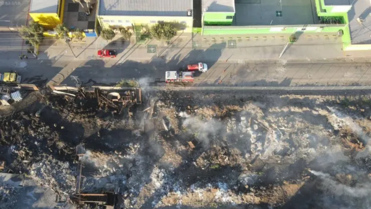 Incendio en hoy 16 de junio en colonia Pinos Narez