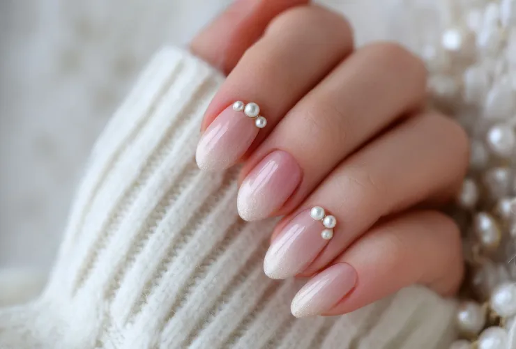 ideas de uñas estilo cloud dancer con difuminado rosa