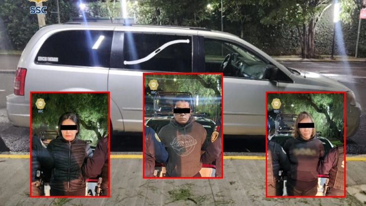 Tres presuntos ladrones de una carroza de una funeraria fueron detenidos en CDMX.