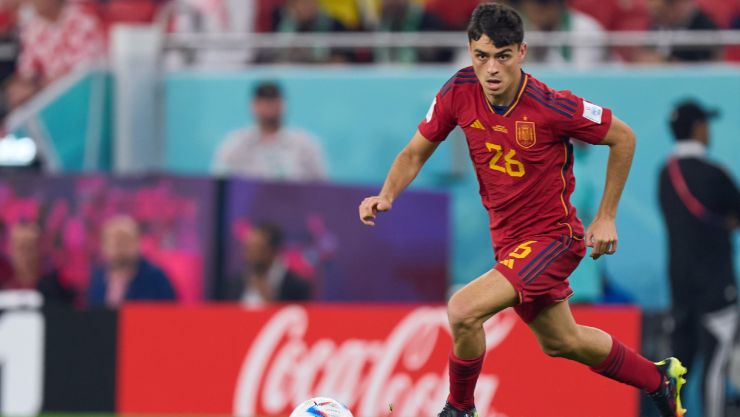 Pedri, en el Mundial de Qatar 2022