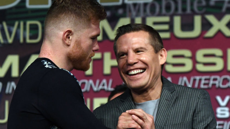 Julio César Chávez y Canelo Álvarez previo a una pelea
