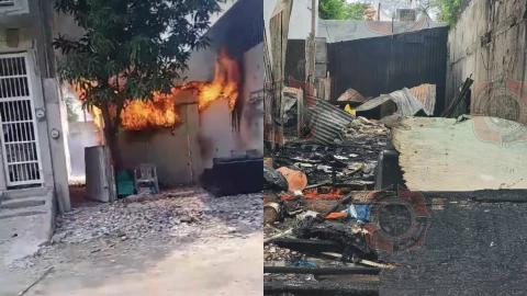 ¡DEVASTADOR! Veladora provoca INCENDIO y deja a una familia sin hogar
