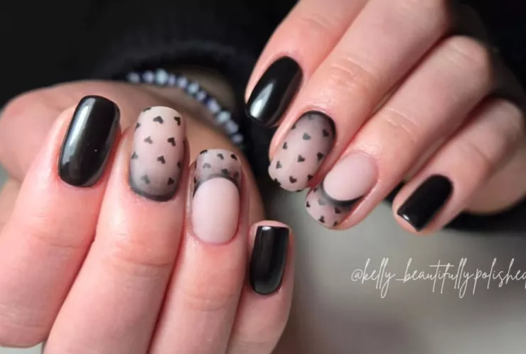 uñas dark 14 de febrero