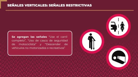 ¡Ojo motociclistas y ciclistas! Habrá nuevas señales de tránsito en la CMDX