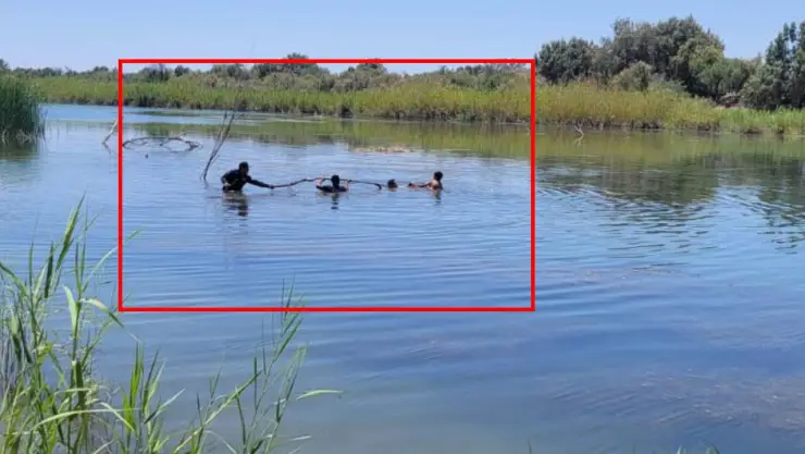 rescate en canal de valle de Mexicali