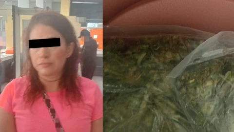 marihuana en zapato