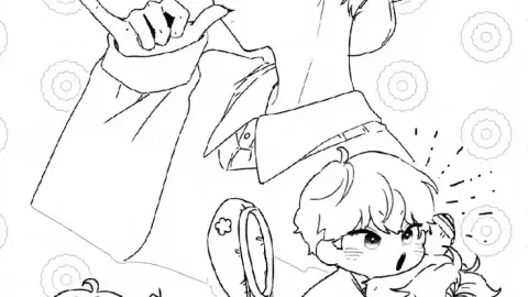 Plantilla Baby Saja para imprimir y colorear