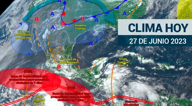 ¡Torrenciales en Chiapas! Así estará el clima en México hoy 27 de junio