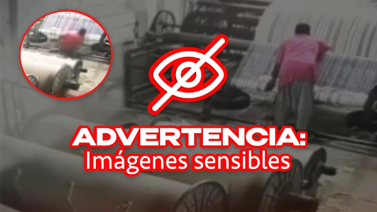 ¡FU3RT3S IMÁGENES! Trabajador MUERE al quedar prensado por una máquina industrial (VIDEO)