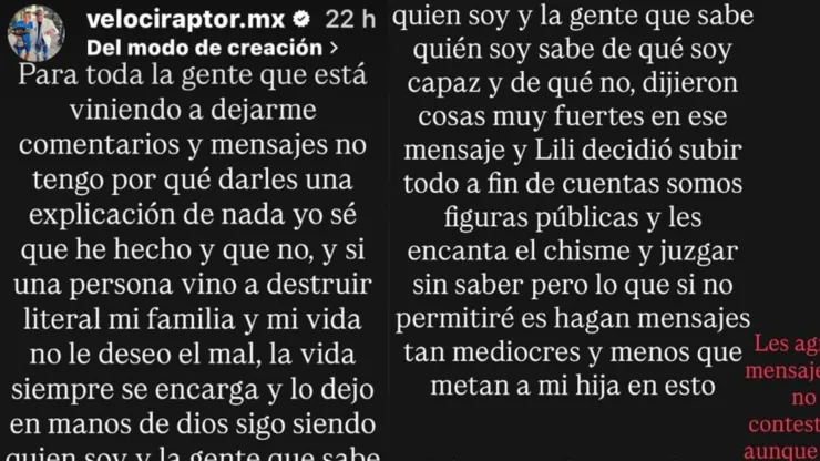 Aunque ahora me tachen de infiel, no tengo nada que ocultar Andrés Fierro responde ante las acusaciones de Liliana Hernández
