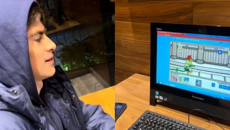 Armando “La Hormiga” González jugando Club Penguin