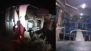 Volcadura de camión deja tres personas lesionadas.jpg