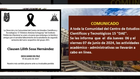 Alumna del CECyT 15 muere tras caer de un tercer piso en la CDMX