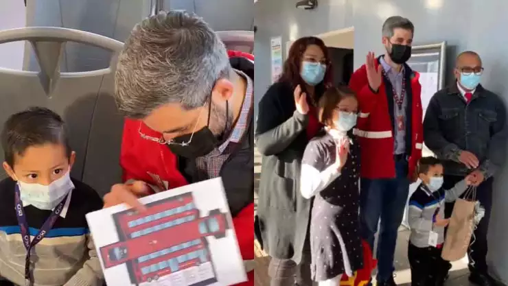 Ni&ntilde;o cumple sue&ntilde;o de ‘manejar’ un Metrob&uacute;s, tras fiesta tem&aacute;tica