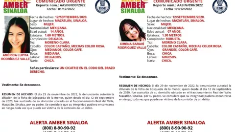 Alerta Amber Sinaloa