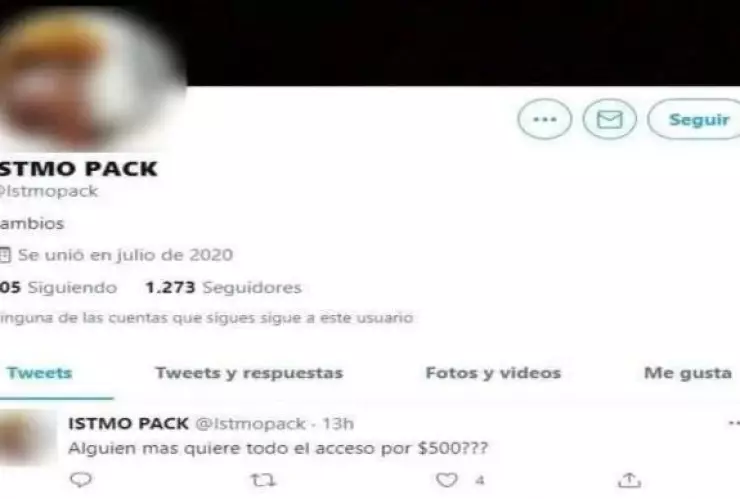 Detectan cuenta que vendía packs de mujeres del Istmo de Tehuantepec