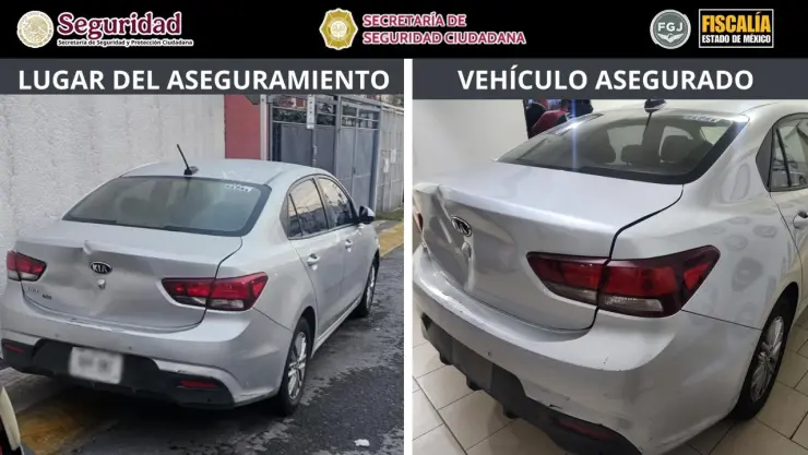 Auto usado por los presuntos implicados en el homicidio del tecladista.