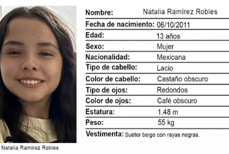ALERTA AMBER: Natalia Ramírez Robles desapareció en Irapuato, Guanajuato