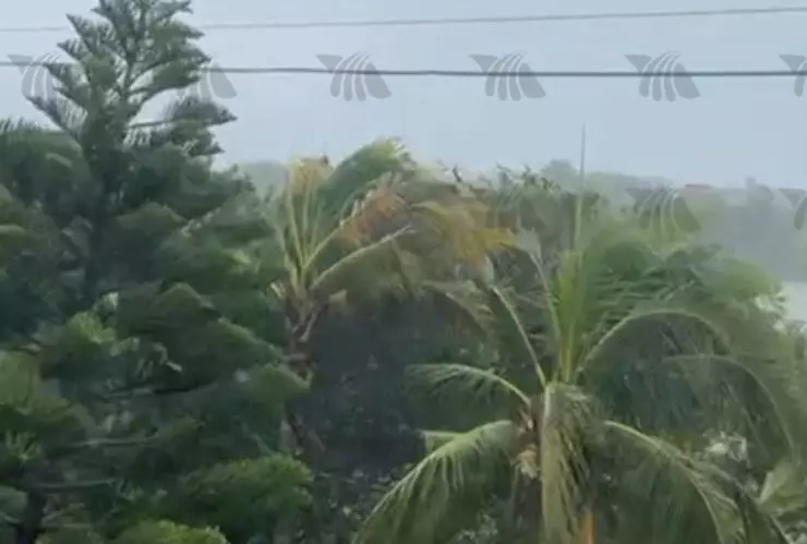 VIDEO_ Así se registran los primeros vientos previo al impacto del Huracán Beryl en Quintana Roo