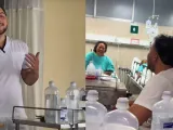 Enfermero canta a pacientes para curarlos en el hospital de Lomas Verdes
