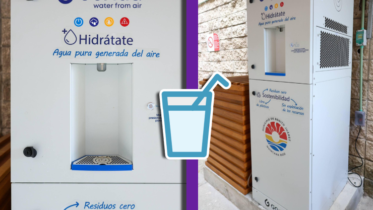 ¡Sorprendente! Dispensador en Cancún usa humedad del ambiente y da agua para beber.webp