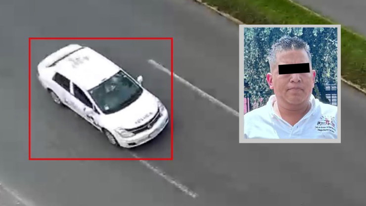 El hombre conducía un taxi relacionado con el robo de autopartes en Toluca.