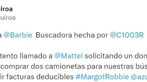 Barbie buscadora tweet