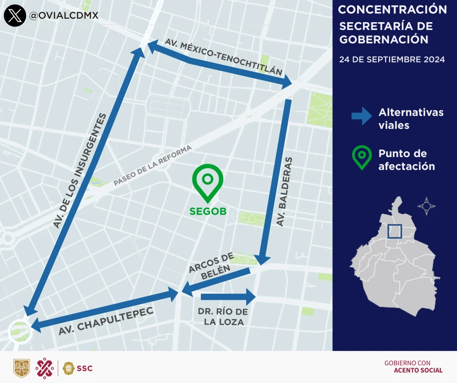 EN VIVO: Marchas y manifestaciones en CDMX hoy martes 24 de septiembre