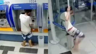 /al-extremo/ladron-banco-atora-puerta-giratoria-es-atrapado-policia-video-pb-notas