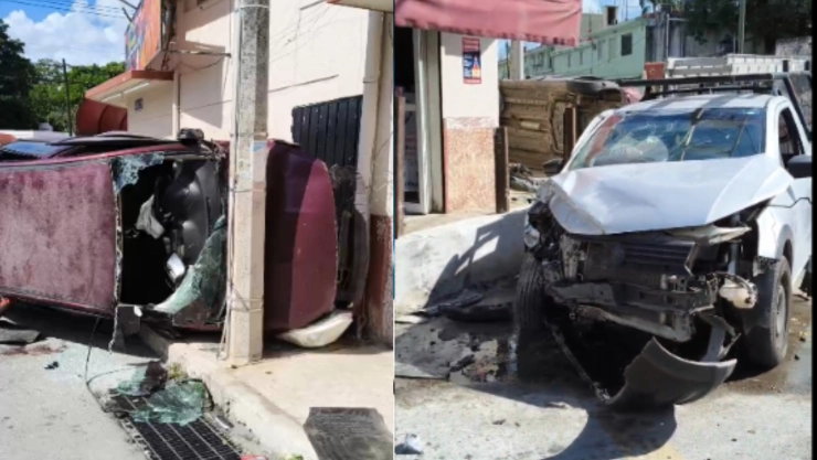 Así fue el FUERTE ACCIDENTE en la colonia Sambula que mandó a dos personas al hospital: VIDEO