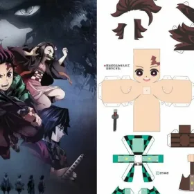 Demon Slayer Plantillas de papercraft para imprimir y armar de los personajes del anime.jpg