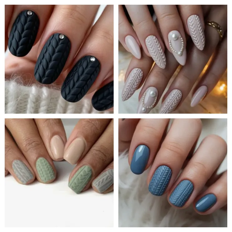 mira estas uñas efecto suéter