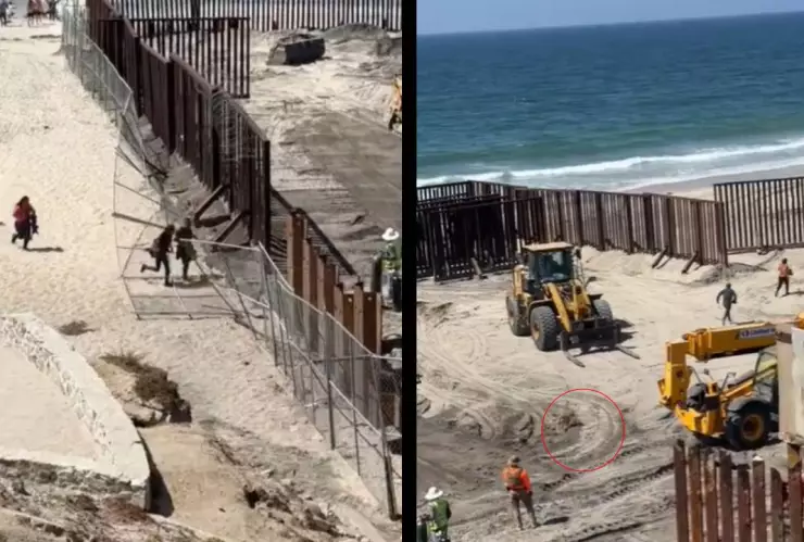 VIDEO_ ¡Hasta un perro! Migrantes aprovechan reparación de muro y cruzan corriendo a EU.jpg