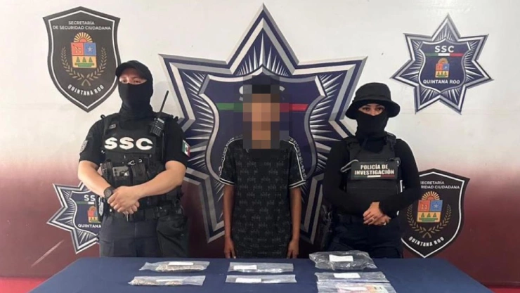 Niño de 13 años es detenido por posesión de drogas en Cancún.jpg