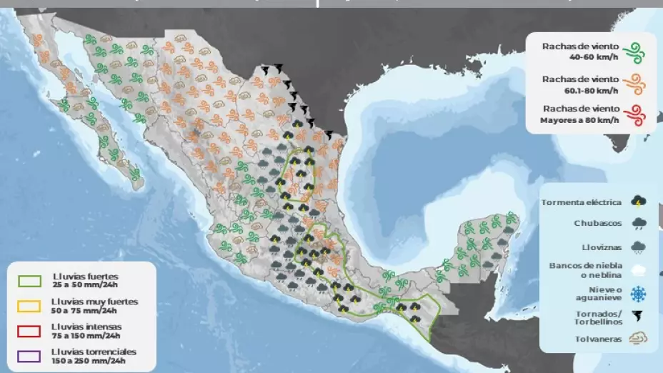 Clima en México HOY 24 de mayo de 2024