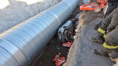 Zanja carretera Juárez-Chihuahua