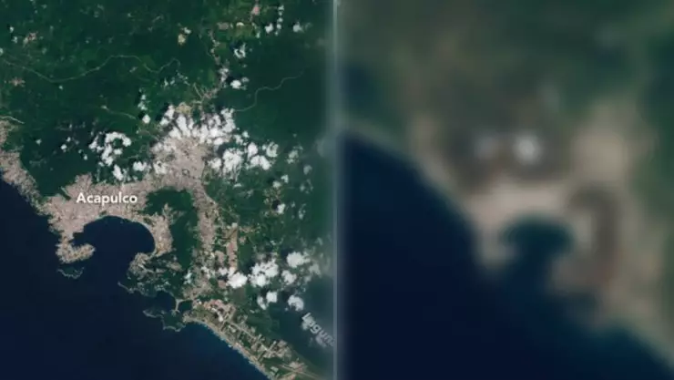 nasa antes despues acapulco huracan otis