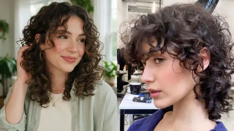 Curly shag y mullet rizado