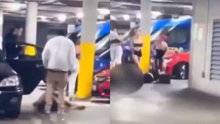 VIDEO Golpean a mujer en estacionamiento de Hollywood