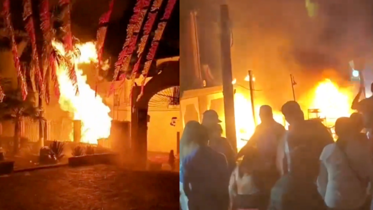 Captan momento exacto de la explosión en fiesta patronal de Amatitán que ha dejado víctimas