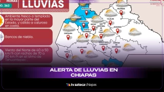 Alerta por lluvias en Chiapas hoy 12 de noviembre 2025
