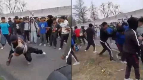 VIDEO ¿Hay heridos Estudiantes de Puebla protagonizan pelea masiva