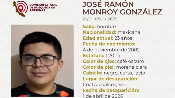 ¡Requiere tratamiento! José Ramón Monroy González, desaparecido en Veracruz ¿Qué sabemos de su desaparición?