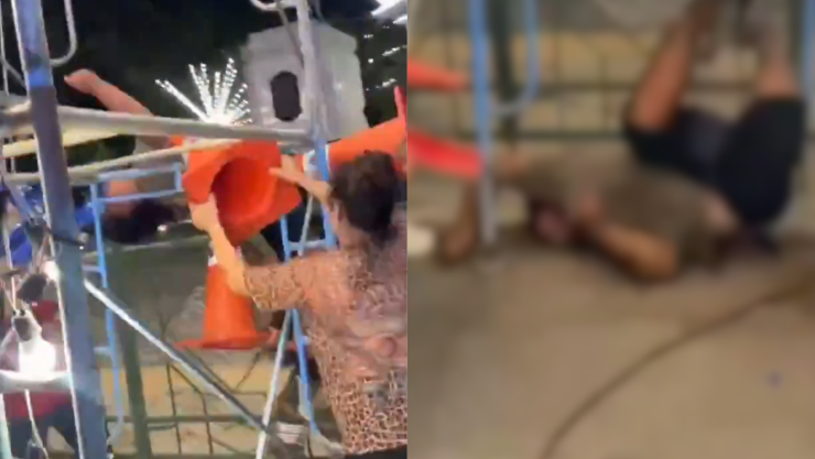 Hombre se electrocuta