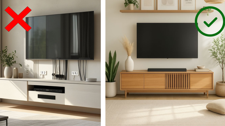 4 ideas fáciles para ocultar los cables de tu televisor y que tu sala luzca aesthetic y moderna