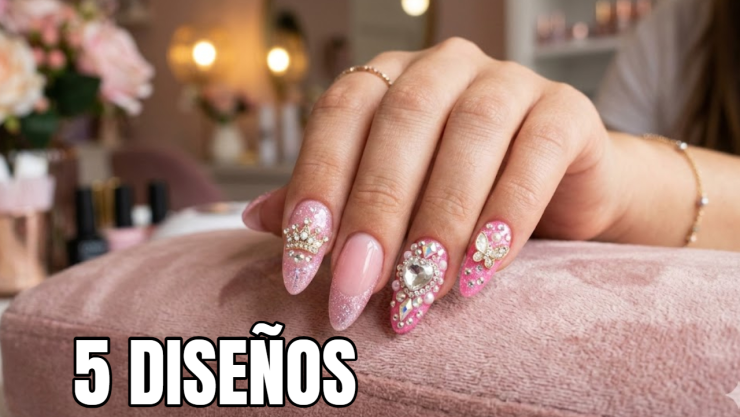 5 diseños de uñas princess brillosas que regresan al mercado y serán tendencia en primavera 2026
