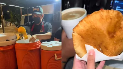 Gorditas y atole para el frío en Culiacán