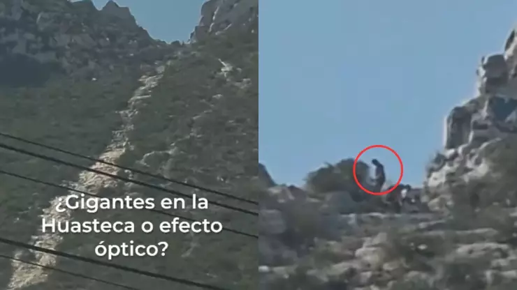 VIDEO | ¿IA o es real? Captan a supuesto gigante caminando sobre un cerro en la Huasteca