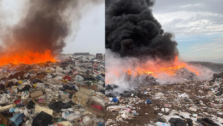 ¡Tijuana bajo una nube de humo! Incendio arrasa basurero clandestino