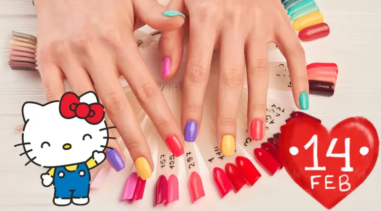 ¡La última moda! Estos son los diseños de uñas de Hello Kitty ideales para el 14 de febrero